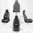 thumbnail image 6 of Coverado Gray&Black Car Seat Covers Full Set, Waterproof Premium Leather Front and Back Seat Protectors, Luxury Auto Interior Accessories, Universal Fit Most Cars Sedan SUVs Pick-up Trucks, 6 of 9