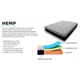 thumbnail image 2 of 8" Hemp gel memory foam mattress firm, Full size, 2 of 2