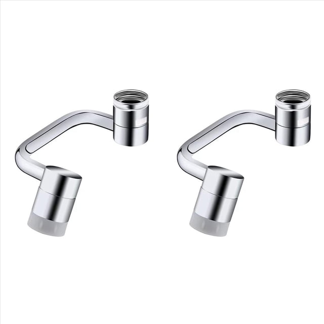 2X Aireador Extensor de Grifo Giratorio Universal de 1080°, Filtro de Grifo Universal de Latón Macizo con Protección Salpicaduras