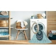 thumbnail image 2 of Ahgly Company Machine Washable Indoor Rectangle Transitional Steel Blue Area Rugs, 2' x 5', 2 of 7