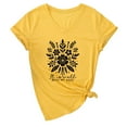 thumbnail image 4 of Tops for Women Trendy Tops Ladies Short Sleeve Womens Athletic Long Sleeve Tee Extra Long Shirts for Women Nightshirts Workout Tee Shirts Womens Work Top Working Shirt plus Size Yellow M, 4 of 4