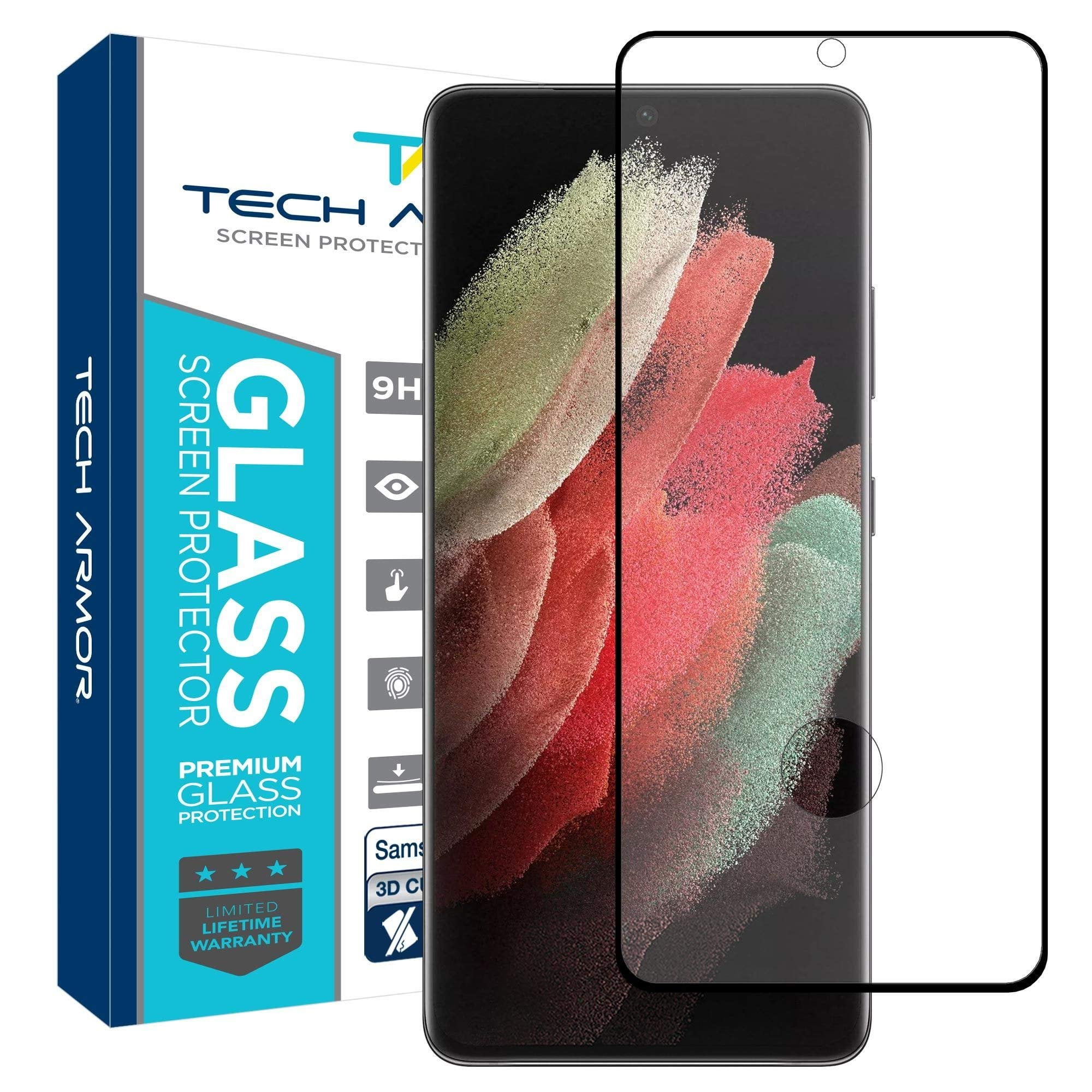 Tech Armor Ballistic Glass 3d Curved Screen Protector Designed For Samsung Galaxy S21 Ultra Case Friendly Scratch And Impact Protection 1 Pack Walmart Com