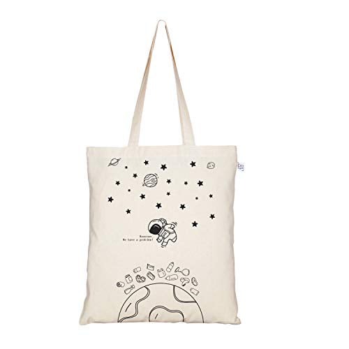 Organic Cotton Shoulder Bag Reusable Shopping Bag for Groceries EcoRight Canvas Tote Bag for Women Book Bag Gift bags Travel Bag 