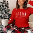 thumbnail image 7 of Christmas Shirts for Women Funny Merry Christmas Graphic T Shirts V Neck Long Sleeve Xmas Tops Blouse, 7 of 7