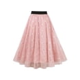 thumbnail image 4 of Xunlbb Up to 50% off Women's Long Skirts, Women's Fashion Summertime Fallow Waist In Printing A-line Skirt Gift for Girls, Size S-2XL, 4 of 5