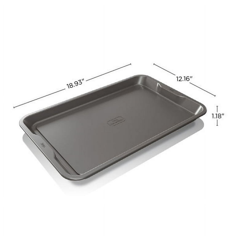 18-inch Nonstick Baking Sheets & Cookie Trays for Oven, 3-Pack PFOA Free Baking Pans Set, Black, Size: 18 x 11 x 1