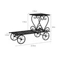 thumbnail image 2 of Pure Garden Plant Stand "2-Tiered Indoor or Outdoor Decorative (Black), 2 of 8