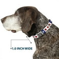 thumbnail image 6 of Grateful Dead Pet Collar, Dog Collar Metal Seatbelt Buckle, Good Ol Grateful Dead Text and Stars Blue White Red, 15 to 24 Inches 1.0 Inch Wide, 6 of 8