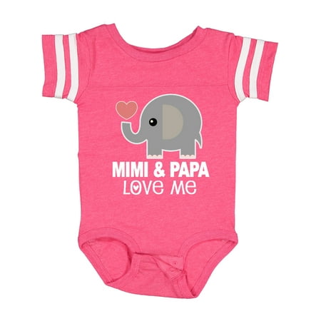 

Inktastic Mimi and Papa Love Me Grandkids Gift Baby Boy or Baby Girl Bodysuit