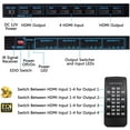 thumbnail image 3 of HDMI Matrix Switch 4x4, 4K HDMI Matrix 4 in 4 Out con Control Remoto IR, Compatible con HDMI 2.0b, 4K@30Hz, 1080P@60Hz, 3D, YUV4:4:4, 3 of 6
