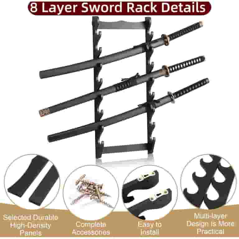 Samari Sword Rack Sword Rack Petoto 6 Tier Samurai Sword Stand, Multilayer Floor Standing ...