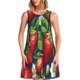 thumbnail image 1 of Balery Strawberry2 Vestidos de verano para mujer con estampado: vestido holgado sin mangas, vestido playero informal y cómodo para días calurosos., 1 of 7