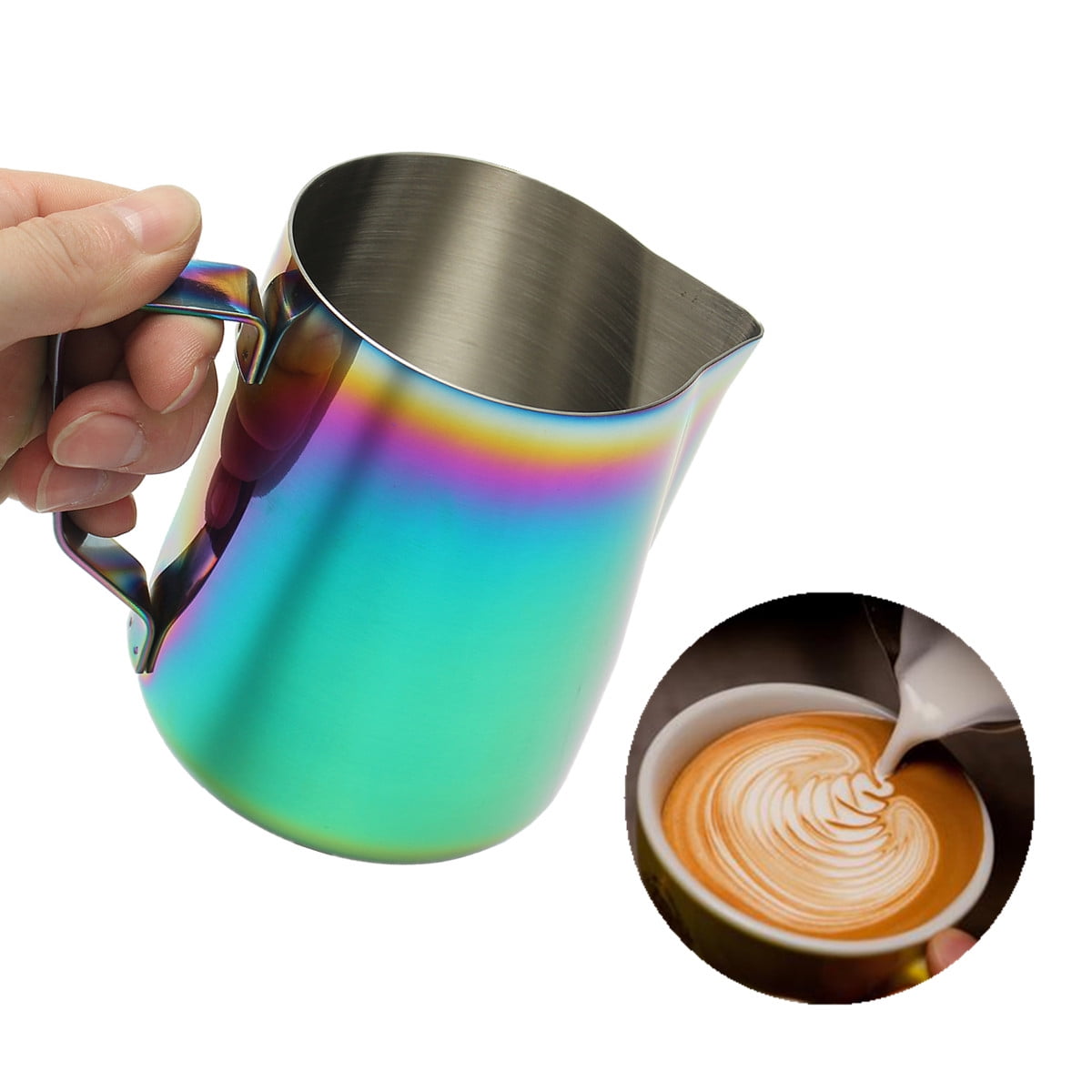 600ml Stainless Steel Milk Frothing Pitcher Jug Coffee Maker Creamer