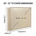 thumbnail image 4 of WOOW DEPOT 23" x 33" x 5" Beige Patio TV Cover, Waterproof, 4 of 9