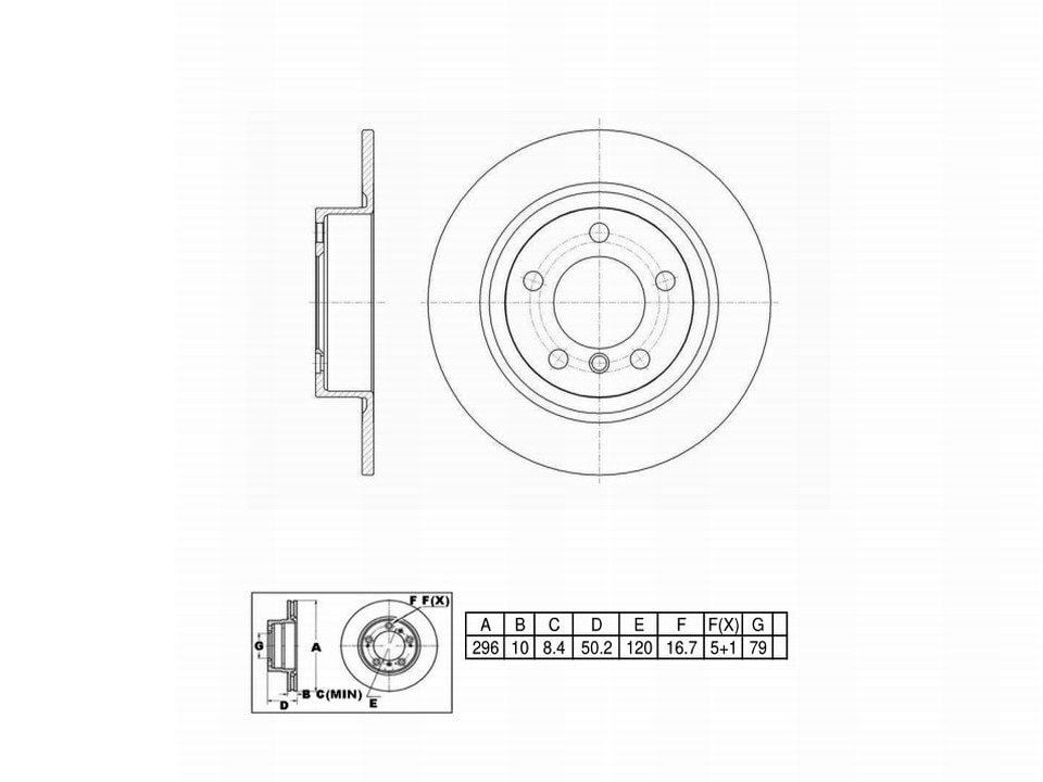 Winstop Brake Rotor, Rear WS243885, Mini Cooper Countryman 2016-2013
