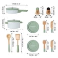 thumbnail image 4 of Teamson Kids Little Chef Frankfurt Wooden Cookware Play Kitchen accessories For 3 Year And Up, Green, 4 of 9