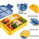 thumbnail image 4 of Lonchera clásica Bento: lonchera grande de 4,8 tazas con 4 compartimentos, a prueba de fugas, asa portátil, duradera, apta para microondas y lavavajillas, fabricada con materiales sin BPA (azul/pera, 4 of 5