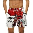 thumbnail image 2 of Vetsdori Mens Big and Tall Swimming Trunks Summer Pockets Swimwear Elastic Waist Casual Board Shorts Drawstring,Ropa Swim Shorts for Men,XXXXL, 2 of 6