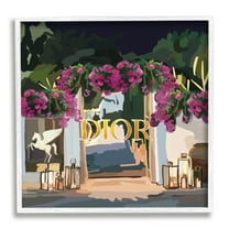 Stupell Industries Fashion Shop Landscape Botanical & Floral Painting White Framed Art Print Wall Art, 17 x 17