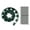 Green, variant on Flexible Garden Border Edging Roll 10m with 30 Spikes Mini Fence for Beds Yard Lawn Brown 5cm Height