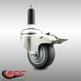 thumbnail image 2 of 3 Inch 316SS Thermoplastic Rubber Swivel 7/8 Inch Stem Caster Lock Brake SCC, 2 of 2