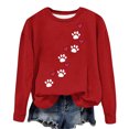 thumbnail image 4 of PNTUTB Womens Casual Hoodless Pullover Sweatshirt Crewneck Long Sleeve Printed Fashion Loose Comfort Tops, 4 of 5