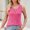 Hot Pink, variant on Solid Color Round Neck Casual Sleeveless Vest Shirt Women Sleeveless Sleeveless Tee Women Shirt Pack Nylon 4x Undershirt Beach Tops for Women plus Size Wardrobe Women Asymmetric Tunic Tops for Men