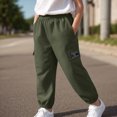 thumbnail image 2 of Gibobby Boys Pants Boys Athletic Pants Sweatpants Soft Jogger 3T 4T 5T 6T 7T Pants With Pockets Elastic Waist Drawstring For Kids School Sports Little Boys Winter Pants(6-12 Months,AG), 2 of 5