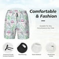 thumbnail image 6 of Picia Rabbit Back View pattern Mens Swim Trunks with Compression Liner Stretch Beach Shorts Quick Dry with Zipper Pockets No-Chafing Board Shorts-X-Large, 6 of 9