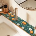 thumbnail image 2 of Yayeee Faucet Mat for Kitchen Sink 14.7" Diatomite Long Splash Guard Pad, Floral Orange Pattern, 2 of 7