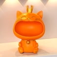 thumbnail image 3 of Adorno De Almacenamiento Para Gatos Estatua de resina con diseño de gato de la suerte, adorno de almacenamiento para llaves de entrada, decoración de escritorio de estudio (M) Ndcxsfigh Libre de BPA, 3 of 6