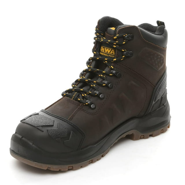 Bota de trabajo DEWALT Hadley, impermeable, de acero, punta de seguridad para hombre, color marrón