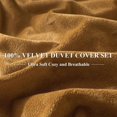 thumbnail image 4 of Franela Funda Nórdica King Size Rust Funda Nórdica King Velvet Comforter Cover Set, 4 of 8