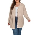 thumbnail image 2 of Cueply Women's Plus Size Cardigan Long Sleeve Lightweight Sheer Open Front Knited Cardigan 1X-4X, 2 of 6