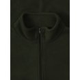 thumbnail image 3 of Ma Croix Mens Brushed Micro Fleece Full Zip Up Enclosure Outdoors Sweater Jacket, 3 of 6