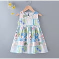 thumbnail image 2 of IFNWSV Girls Floral Print Sleeveless Summer Dresses Cotton A Line Beach Sundress Casual Dress with Pockets Multicolor 2-3 Years, 2 of 6
