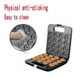 thumbnail image 5 of Mini Pancakes Maker, Mini Donut Maker Machine for Breakfast, Snacks, Desserts & More With Non-stick Surface, Cake Machine, Double-Sided Heating Makes 16 Doughnuts (black New), 5 of 9
