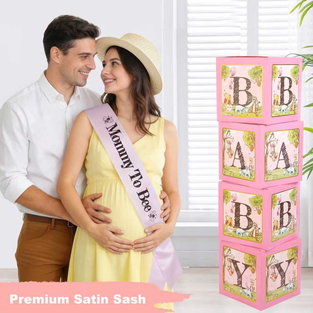 271 Pc Classic Winnie the Pooh Baby Shower Decorations for Girl, Pink Vintage Pooh Bear Balloon Arch Decoration Kit with Backdrop, Banner, Baby Boxes, Sash and Table Decorations