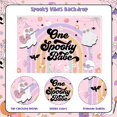 thumbnail image 5 of Groovy Halloween Decorations for Girls Groovy Halloween Spooky One Birthday Decors with Groovy Hippie Cake Topper Spooky One Backdrop Banner for Groovy First Birthday Party, 5 of 6