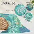thumbnail image 6 of Aqua Gray Shell Coral Standard Size Pillow Cover,Pillowcase Protectors with Zipper,Breathable Decorative Throw Pillow Case Cover,Coastal Summer Beach Nautical Ocean Pillow Shams for Couch 20x26Inch, 6 of 8
