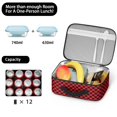 thumbnail image 5 of Red and Black Checkered Pattern Insulated Lunch Bag Teens,Bento School Lunch Bag for Teens for Work,Picnic or Travel 10.6x7.7x4.3 Inches,12 Can Capacity, 5 of 6