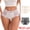 Black, Beige, White, variant on Women's High-Waisted Extended Crotch Panties 3 Pcs L Black, Beige, White