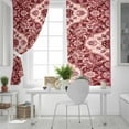 thumbnail image 5 of Fsddascl Red Boho Blackout Curtains for Bedroom/Living Room, Thermal Insulated Kitchen Curtains, Ethnic Tribal Abstract Traditional Floral Grommet Darkening Window Treatment Drapes 42"x63"x2, 5 of 8