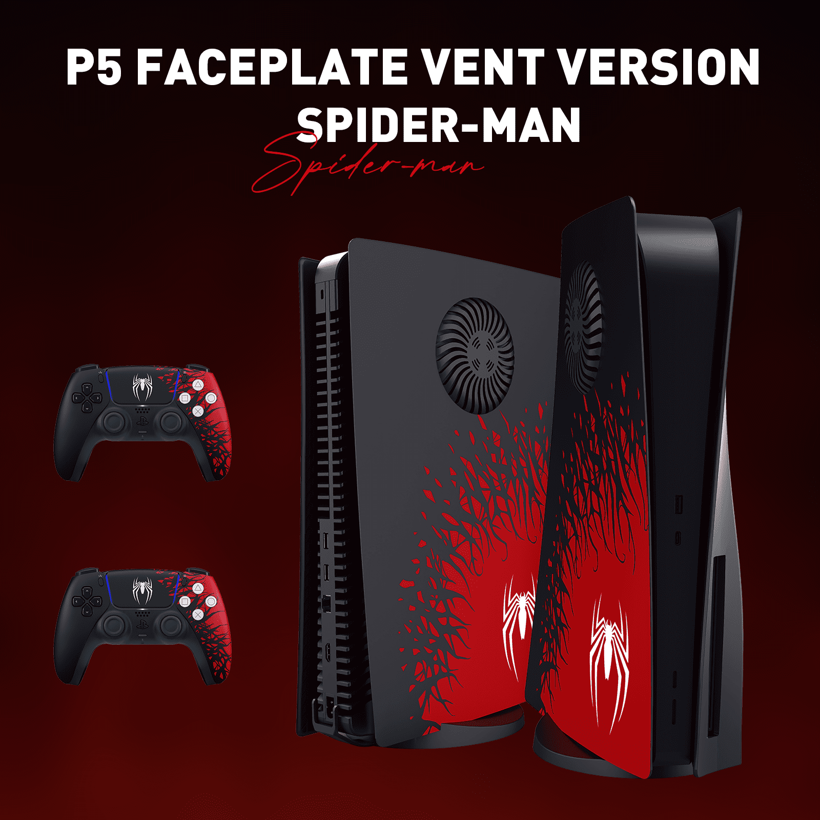 Enhanced PS5 Accessories: Spider Pattern Vented Console