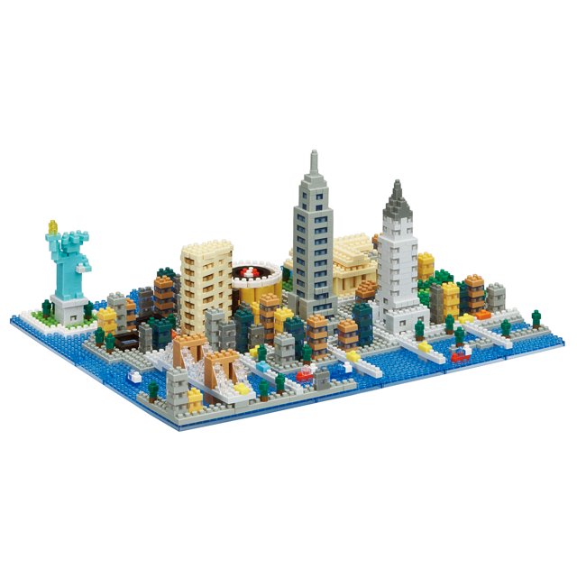 Set de Construcción Nanoblock Ciudad de Nueva York Grande Delux 1480 Piezas NB-033