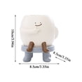 thumbnail image 2 of Cute pots for plants flower pot smiley face rocking chair planter with drainage hole funny indoor succulent planter for plant lovers moms grandmas head-shaped gift for Mother's Day birthday, 2 of 4