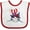 White and Red, variant on Inktastic 4th of July Patriot Shark Boys or Girls Baby Bib