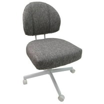 M-75 Swivel Dining Chair on Wheels - Grey on White