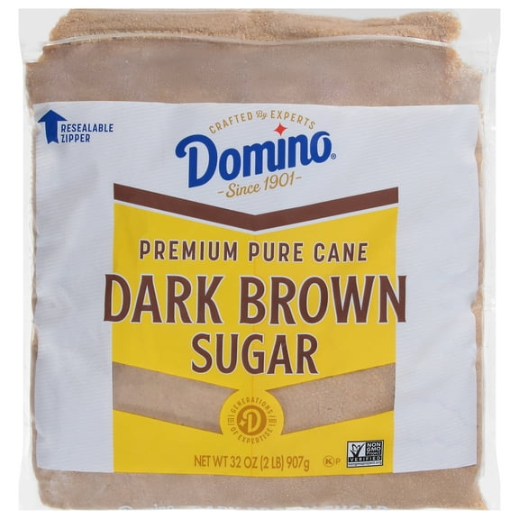 Domino Premium Pure Cane Dark Brown Sugar 2lb. Zipper-pak