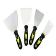 thumbnail image 1 of Two Color Handle Batching Scraper Paint Tool Thickened Wipe Multifunctional Stainless Steel Cleaning Tool, Stiff Scraper w/Hammer Cap, Carbon Steel, Painter's Series, 1 of 3
